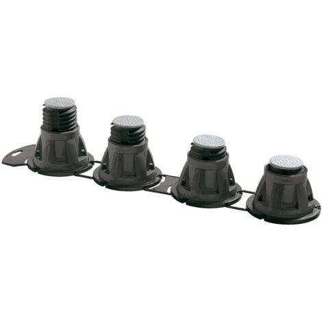 Lot de 4 pieds réglables pour receveur de douche 450kg par pied – Hauteur ajustable 85 à 135 mm – Patins antidérapants pour stabilité – Dubourgel