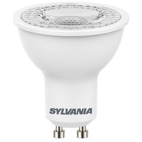 Sylvania – Ampoule LED GU10 5,5W 425lm dimmable – IRC > 80 – Faisceau 36° – Ouvert – Durée de vie 15000h – Garantie 3 ans (1/3)