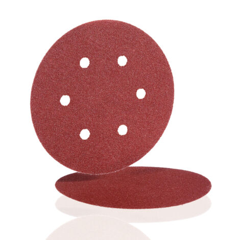 Disque abrasif papier velcro BW 115 - Ø 150 Grain 100 - 6 trous - HERMES - 6381107 (1/2)