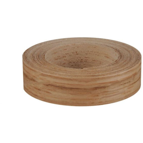 Nordlinger – Bande de chant thermocollant chêne bois véritable 23 mm x 20 m – Colle instantanée au fer à repasser – Pour finition de meubles