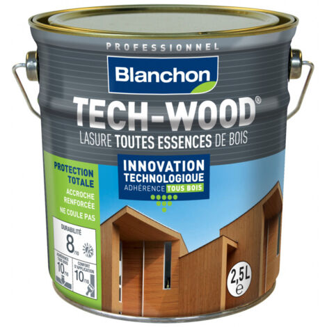 Lasure Tech-Wood Chêne clair - 2,5L - BLANCHON - 01220796