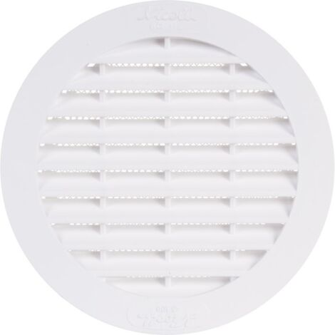 Nicoll – Grille aération VMC ronde 174 mm – Avec moustiquaire pour tuyau fibre ciment – Installation facile en espaces confinés