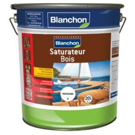 Blanchon – Saturateur bois incolore 20L – Protection anti-UV – Pénétrant pour bois durs et exotiques – Finition mat pour extérieur