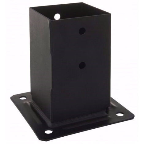 Simpson Strong Tie – Pied de poteau carré noir 91x150mm – Acier S235JR – Platine renforcée 150x150mm – Fixation boulonnée pour béton ou bois