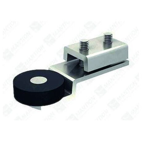 Mantion – Butée de porte pour rails 3530 et 5040 – Acier argent – Charge utile 150 kg – Supporte portes jusqu'à 80 kg