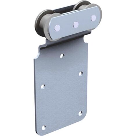 Mantion – Monture pour portail à galet fixation sur plat 150 kg – Galets en Delrin 251D – Pour rails 50 x 40 mm – Système coulissant SPORTUB