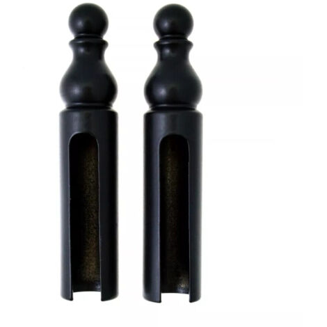 Cache-fiche rustique n°16 Ø16mm H80 fer noir – Revêtement époxy pour durabilité – CF16AEX165 – Bros