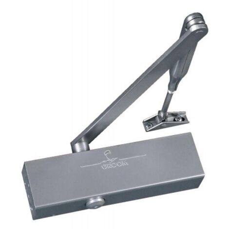 Groom – Ferme-porte bras standard blanc – Force 2/4 – frein à l'ouverture réglable – Conforme EN 1154 – Pour portes jusqu'à 1100 mm et 80 kg
