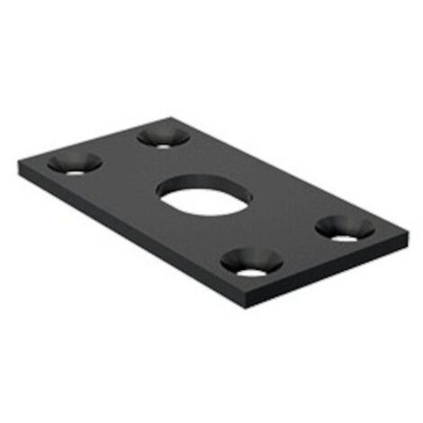 Mantion – Gâche plate entailler diamètre 14mm – Acier galvanisé résistant aux intempéries – Compatible avec verrous modèles 1314 et 1314 SO - 1314GE