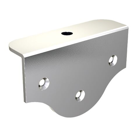 Platine équerre fixation sur plat M10 MANTION - Trou taraudé - 28x95xH.62 mm - 0037