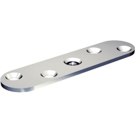 Mantion – Platine de fixation sur chant M10 – Trou taraudé – Longueur 100 mm – Largeur 25 mm – Poids supporté 80 kg