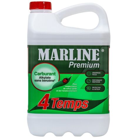 Carburant alkylat 4 temps 5L – Essence hautement raffinée – Teneur en benzène < 0,1% – Stockage jusqu'à 3 ans – Marline - PREM4T858
