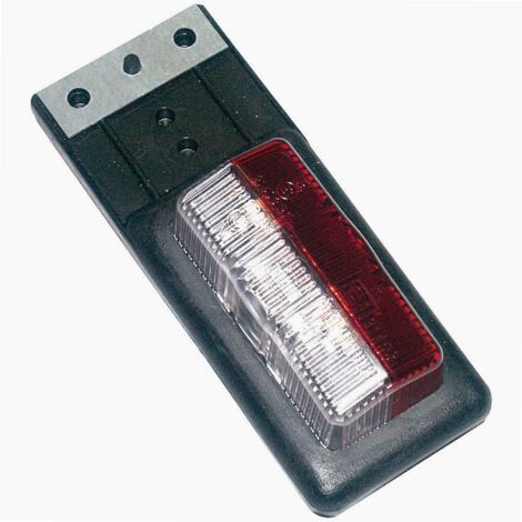 Autobest – Feu de gabarit rectangulaire blanc et rouge 12V 5W – Fixation par vis – Signalisation pour remorque – Visibilité optimale