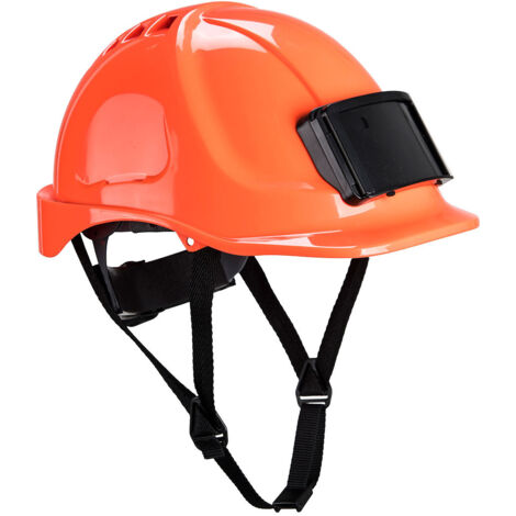 Casque de travail avec porte badge Portwest Endurance Orange Unique.
