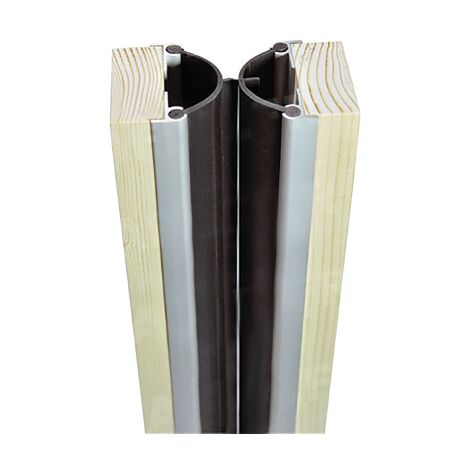 Jeu de battement complet 2 portes 36-44 mm – Joints néoprène anti pince doigts – Longueur 2.50m – 4 profilés alu – 260124 – Jean Jourjon