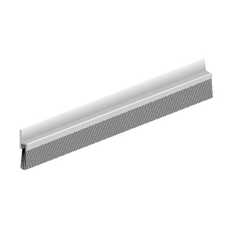 Bas de porte en aluminium avec brosse en polypropylène – Longueur 250 cm – Pré-percé pour installation facile – Isolation contre la poussière – Elton