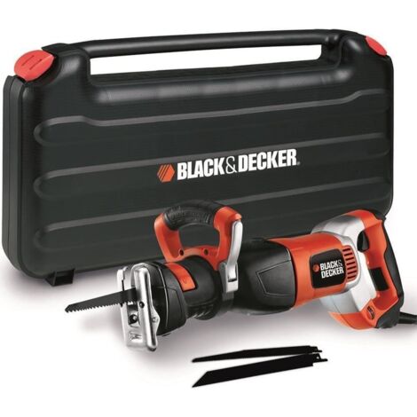 Black&Decker – Scie sabre 1050W – Pour coupes précises dans bois, plastique et métal – Vitesse variable 800-2400 coups/min – Coffret avec 3 lames - RS1050EK-QS (1/10)