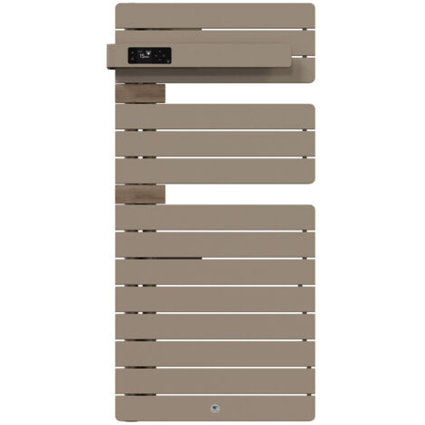 Thermor – Sèche-serviettes connecté 500W – Programmation intelligente – WiFi intégré – Sable/Chêne Mat – 550x1148x120mm – 483293