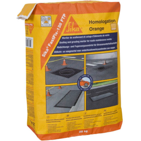 Sika – Micro-béton à durcissement rapide pour scellement et calage d'accessoires de voirie – 25kg – 439213 (1/2)