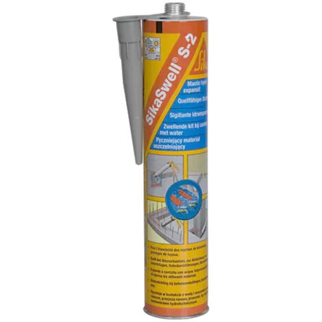 Sika – Mastic polyuréthanne hydro-expansif 600ML – Pour joints de construction et pénétrations – Résistant à l'eau – 496478 (1/2)