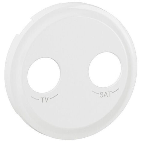 Enjoliveur pour prise TV-R-SAT DAB+ Céliane - Blanc Antimicrobien - LEGRAND - CB7027 (1/3)