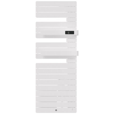 Radiateur électrique sèche-serviettes Allure 3 Virtuose Mât à droite avec soufflerie 1750W Blanc brillant - THERMOR - 483126 (1/4)