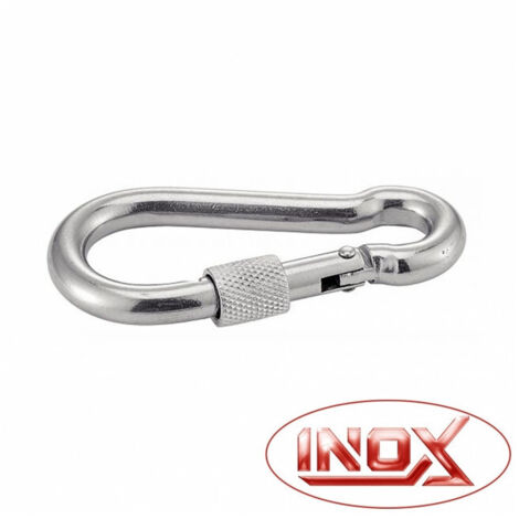 Mousqueton Avec Vis de Sécurité Inox A4 L.100mm - ACTON - Bte 5 - 6491610
