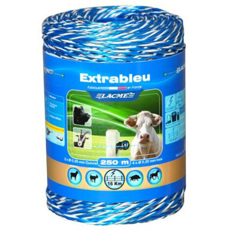 Fil de clôture extrableu 6 conducteurs Lacmé - Conditionnement Bobine 500 m