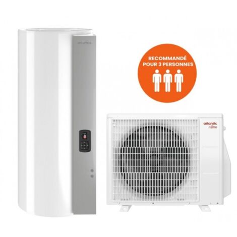 Atlantic – Chauffe-eau thermodynamique Calypso connecté Split Inverter vertical mural 1800W A – Plage de fonctionnement -15°C à +37°C – 232518