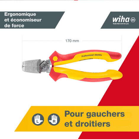 Wiha Pince d'installation TriCut Professional electric 170 mm, 7" (38552)