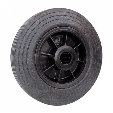 Roue caoutchouc noir D.200 roulement rouleaux alésage 20 charge 200kg - GUITEL HERVIEU - 700184 (1/3)