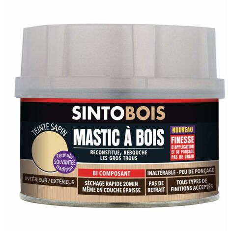 Mastic fin SINTOBOIS - Sapin - Boite 500 ml - 33881