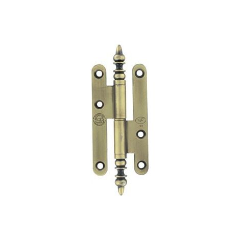 Paumelle rustique gauche en bronze 110 x 55 mm – Pour menuiserie bois – Épaisseur 3 mm – Sens à préciser – Bros