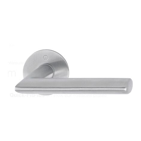 Paire de béquilles sur rosace Stockholm HOPPE 1140/42K/42KS Argent F1 - 2834181 (1/4)