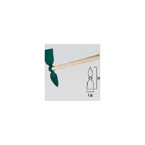 LEBORGNE Serfouette forgée Duopro panne et langue - 30 cm - manche bois 130cm certifié PEFC