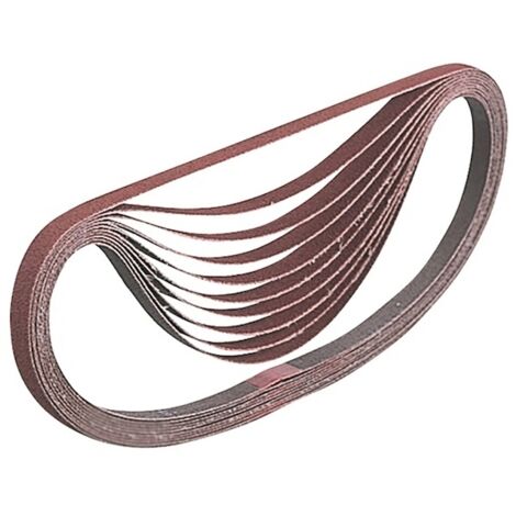 Bande abrasive multi matériaux 9x533 mm MAKITA Grain 80 - 10 pièces - A-34469
