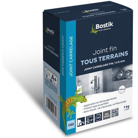 Bostik – Joint fin tous terrains – Colle pour carrelage et plaquette de parement – Application facile – Finition lisse et parfaite