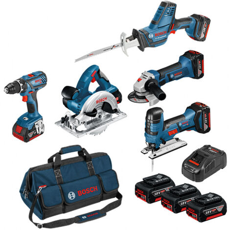 Pack de 5 outils BOSCH KIT5OUT18V4 - 0615990L59 - 18V - 4Ah