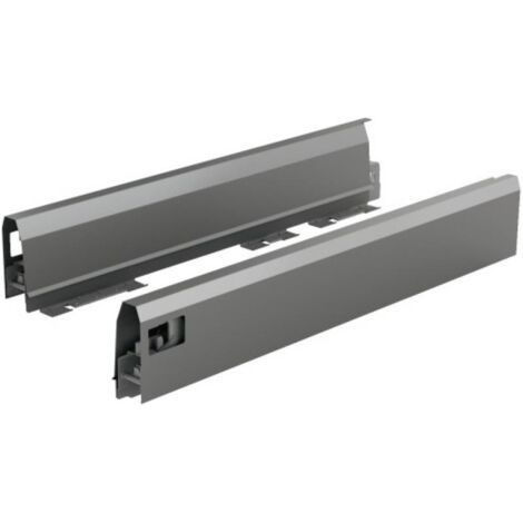 Set HETTICH ArciTech pour tiroir H.94 mm - L.450 mm - Anthracite - 9150488