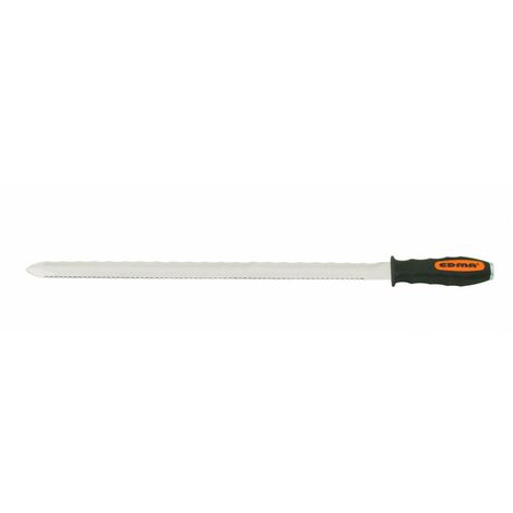 Edma – Couteau pour isolants 168055 – Lame à double denture pour matériaux d'isolation – Longueur 420mm – Manche ergonomique antidérapant