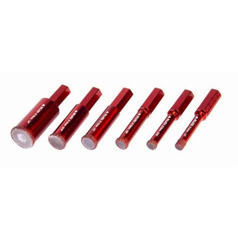 Rubi – Trépan diamant pour grès cérame 14 mm – Soudage sous vide – Connexion hexagonale – Profondeur 40 mm – 5928 - 4DRILL