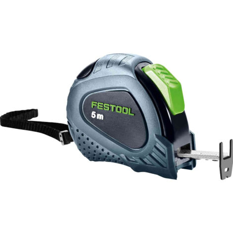Festool – 205182 Mètre ruban MB 5m – Longueur 5m – Boîtier en plastique – Clip ceinture – Système d'enroulement automatique