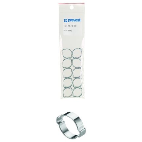 Prevost – Collier de serrage acier traité – Plage de serrage 15 à 18 mm – Sachet de 10 pièces – 1518P