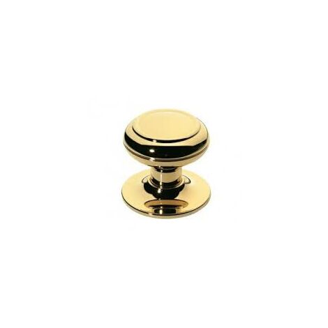 Bouton 47 BOUVET fixe sur rosace pleine - Laiton poli - 11650 (1/2)