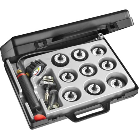 Facom – Testeur de pression circuit refroidissement – Pompe manuelle 0-2,5 Bars – 14 bouchons inclus – Compatible Renault, Peugeot, Citroën, Fiat - 920BPF (1/2)