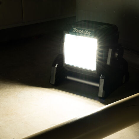 Makita – Lampe de chantier sans fil 14,4-36V – Flux lumineux 450-1100 lm – Autonomie jusqu'à 24h – DEAML003G