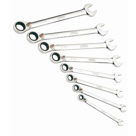 JEU DE 8 CLES MIXTES A CLIQUET 8 A 19 MM SAM OUTILLAGE - 50CJ8 19 (1/2)