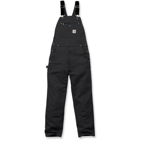 Salopette homme coton duck brut CARHARTT 102776 - Noir - 44 - Jambes standards (1/6)