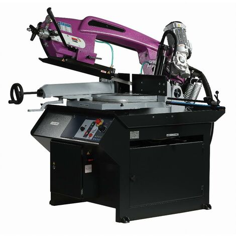 Sidamo – Scie à ruban 2,2 kW pour métal – Vitesse 15 à 90 m/min – Capacité 300 mm rond – Socle, lame et butée de coupe – 20114102 - SR374 (1/2)