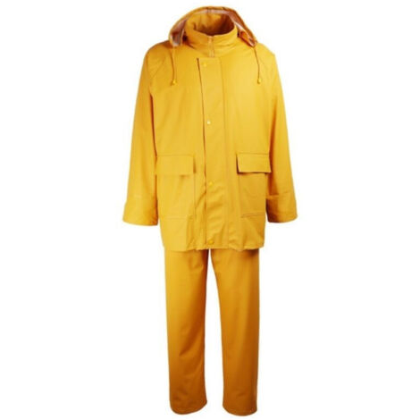 Ensemble De Pluie Polyurethane Pvc Jaune Taille Xxxl (1/3)